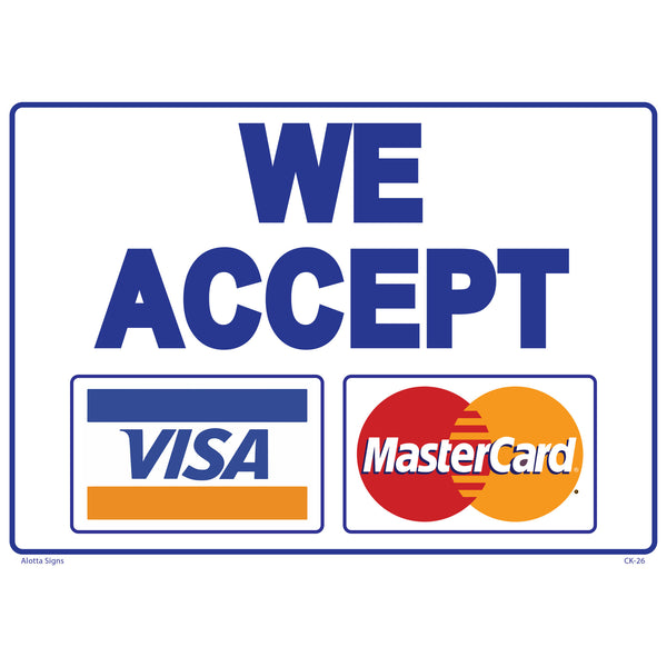 WE ACCEPT VISA MASTER