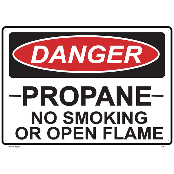 DANGER - PROPANE NO SMOKING