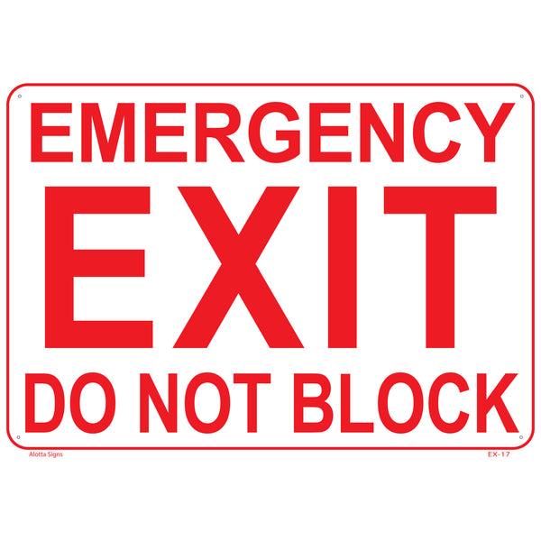 EMERGENCY EXIT DO NOT BLOCK