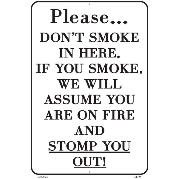 PLEASE DO NOT SMOKE HERE