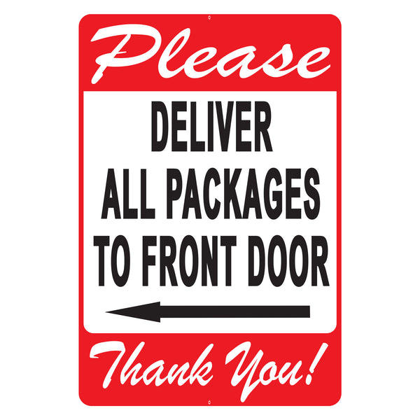 DELIVER PACKAGES TO FRONT DOOR (LEFT)