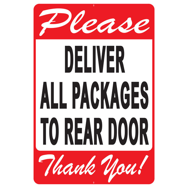 DELIVER PACKAGES TO REAR DOOR