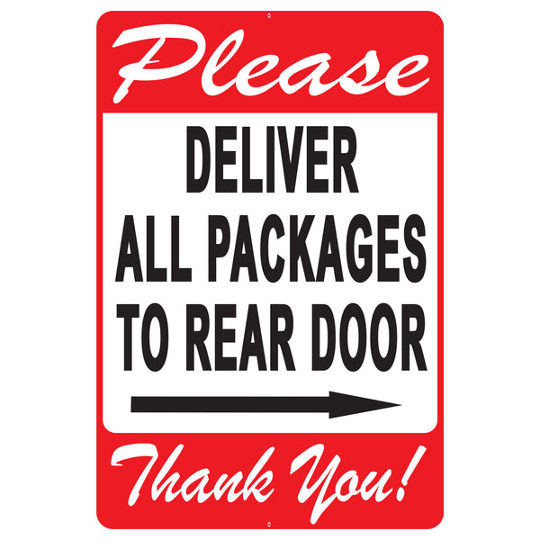 DELIVER PACKAGES TO REAR DOOR (RIGHT)