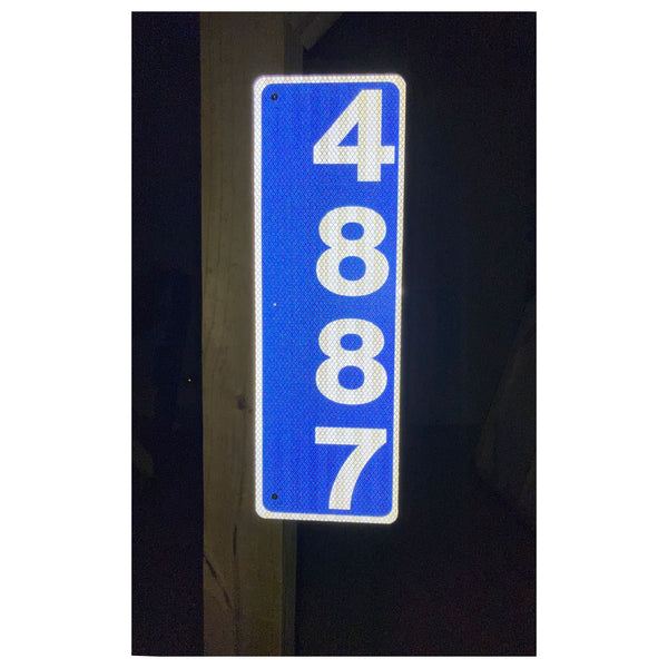 911 Reflective street address sign (full sheet printed with premium UV ink)