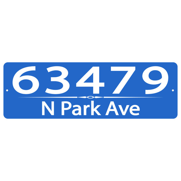 911 reflective street address and name sign (full sheet printed with premium UV ink)