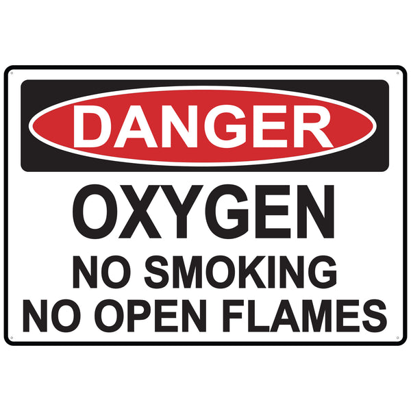 OXYGEN NO SMOKING, FLAMES