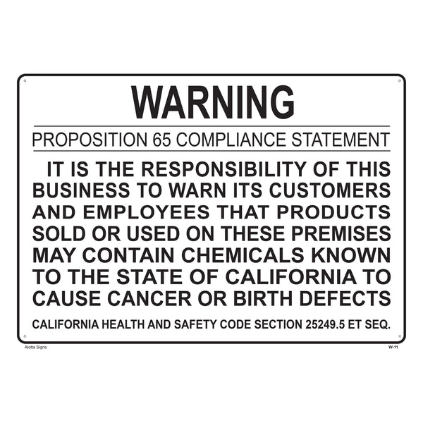 PROPOSITION 65 COMPLIANCE